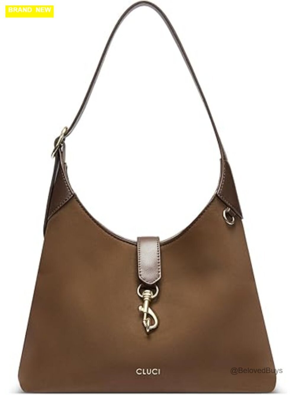 Soft Vegan Leather Hobo Bag With Adjustable Strap